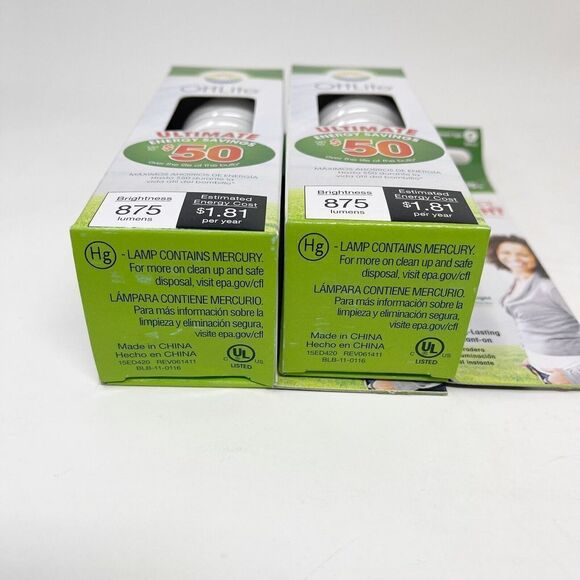 Lot 2 OttLite Bulb 15ED420 15 W Swirl Screw in Light Bulb Natural Light ED15-S - Picture 4 of 4